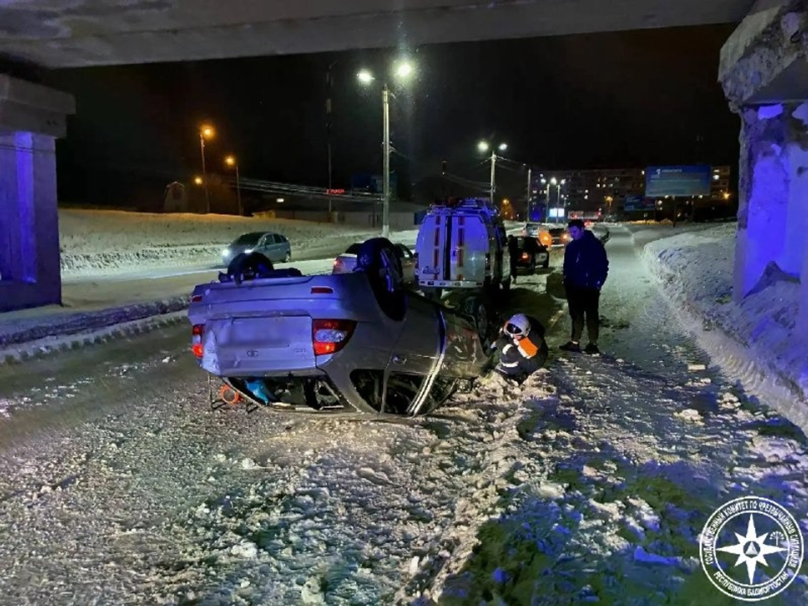 В Кумертау водитель «опрокинул» свой автомобиль