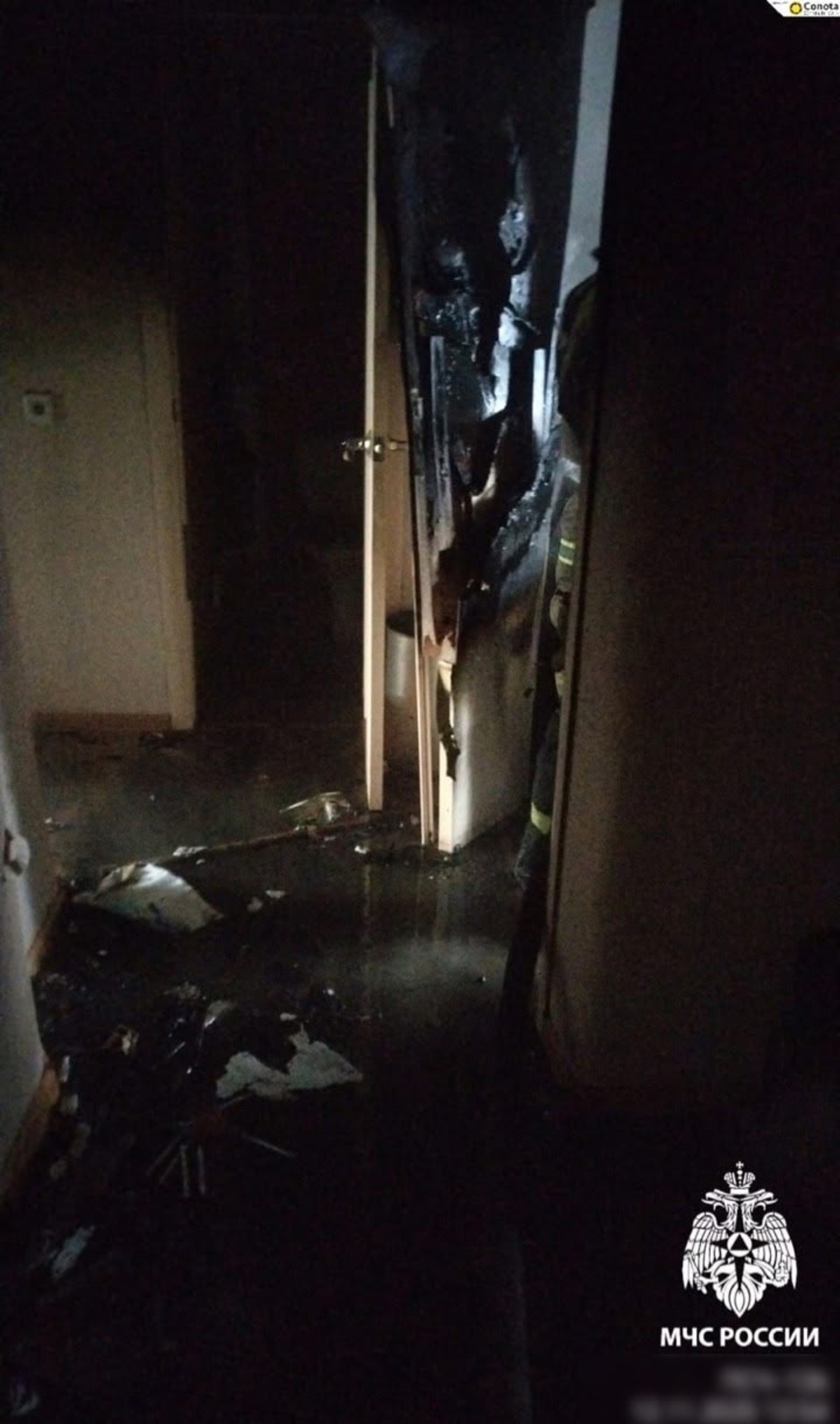 В Башкирии при пожаре пострадала женщина