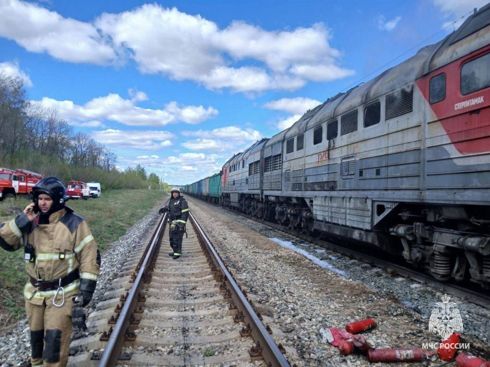 В Куюргазинском районе произошло возгорание тепловоза